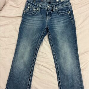 Miss Me Faded Blue Cropped Jeans